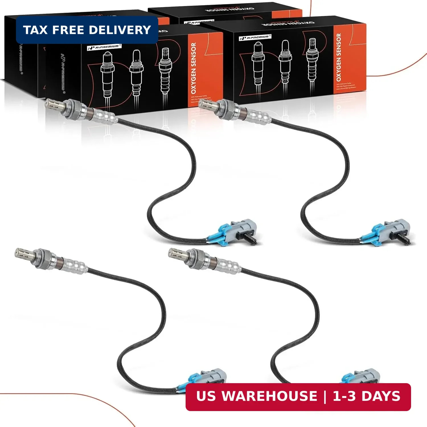 A-Premium 4Pcs O2 Oxygen Sensor Upstream and Downstream Compatible with