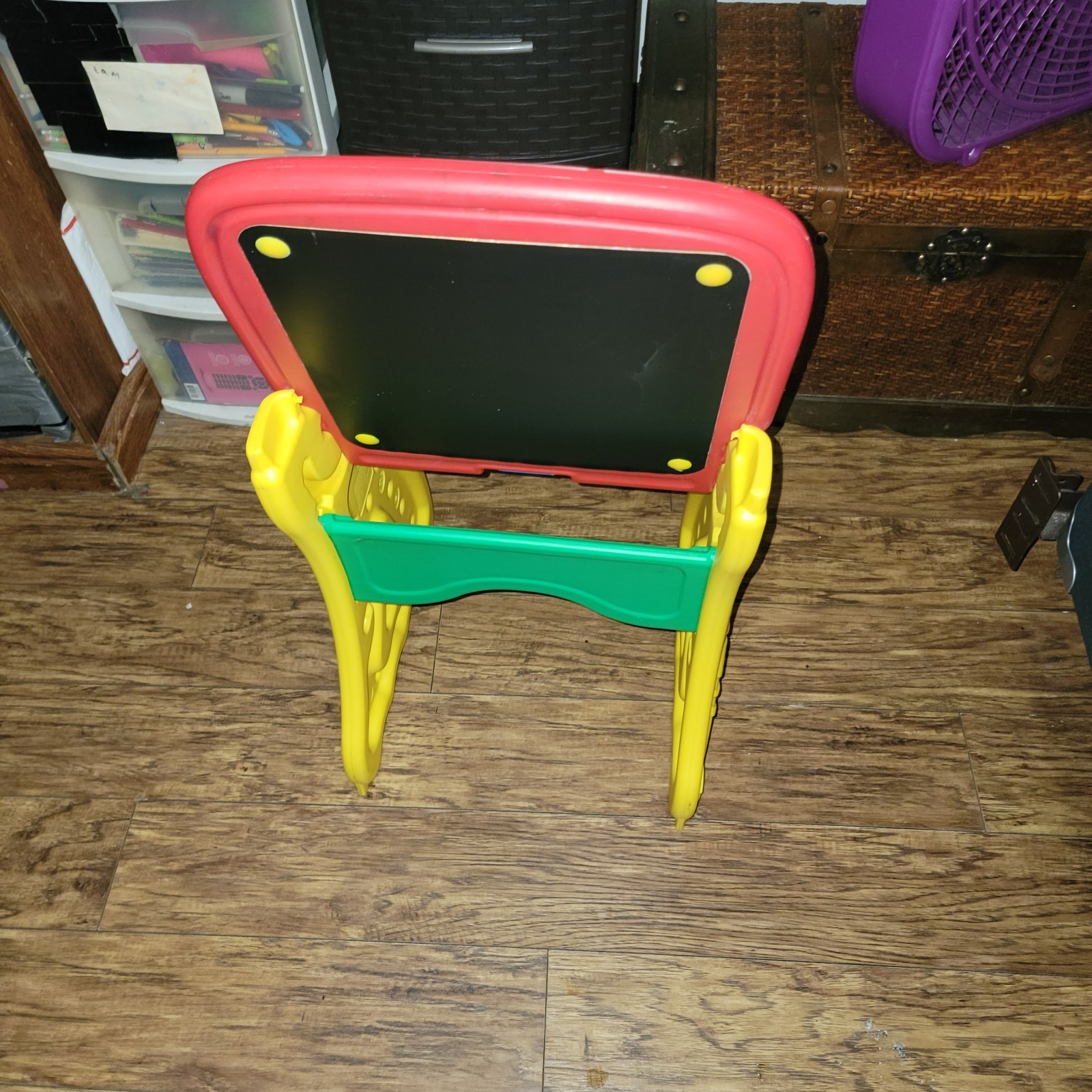 Playschool Desk with Chalk Board Set for Kids All Ages Preschool Learning