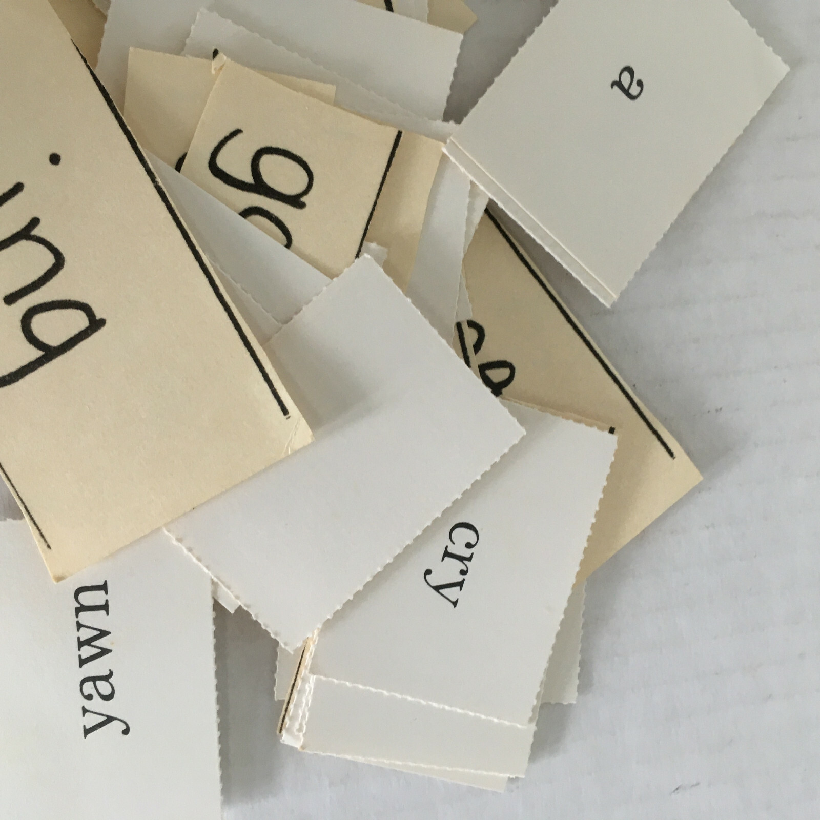 Vintage my word box learning toy paper craft art paper collage supplies