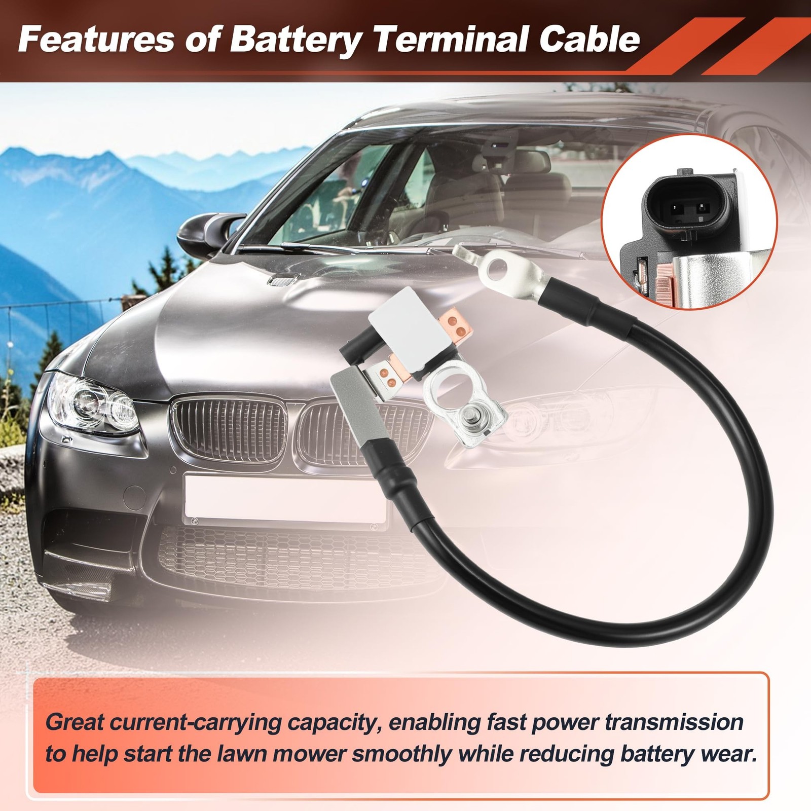 Negative Battery Cable with IBS for BMW 328i 335i 328xi 335xi Replace 6112913…