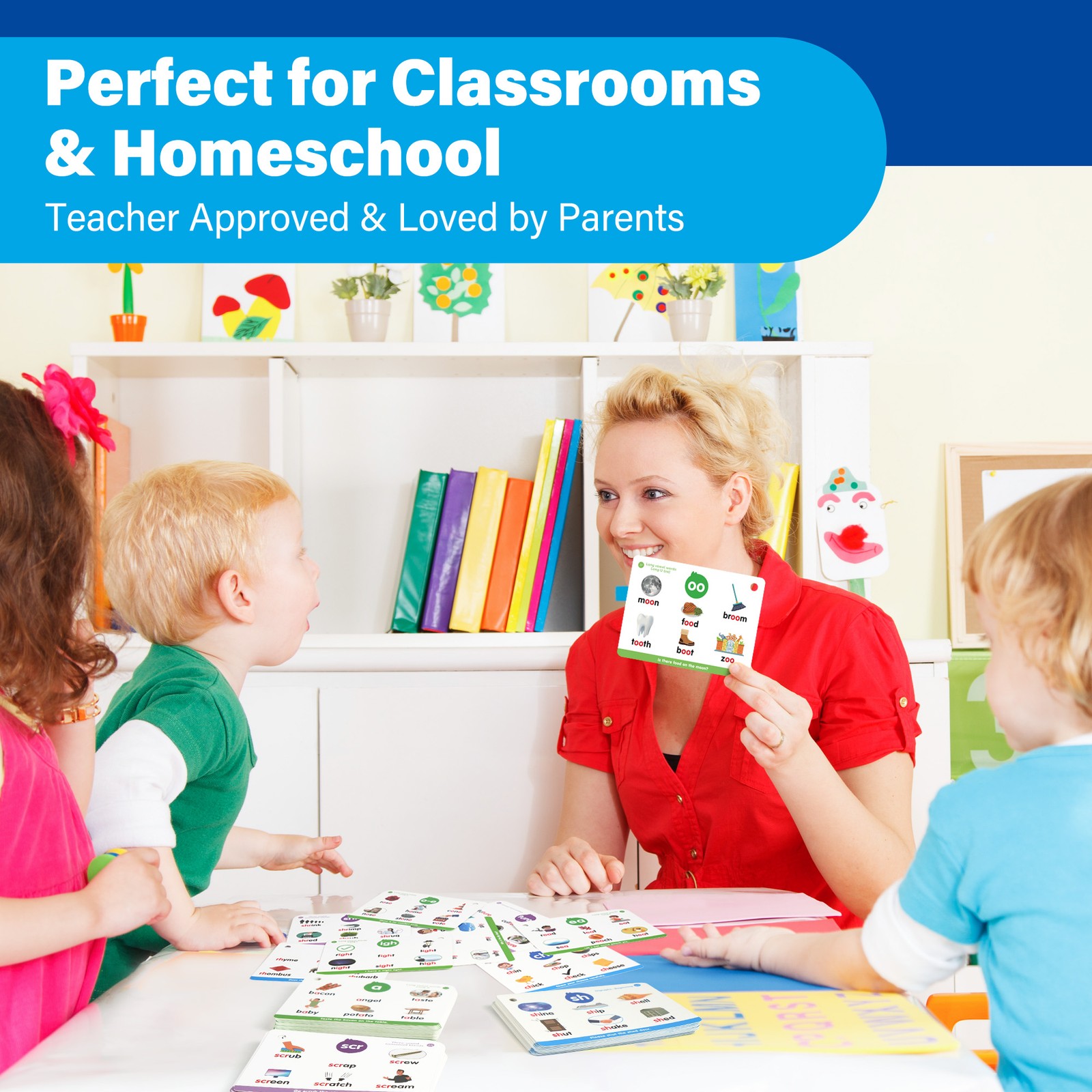 Phonics Flash Cards 76 Cards 24 Principles Learn to Read Phonics Games for Kids