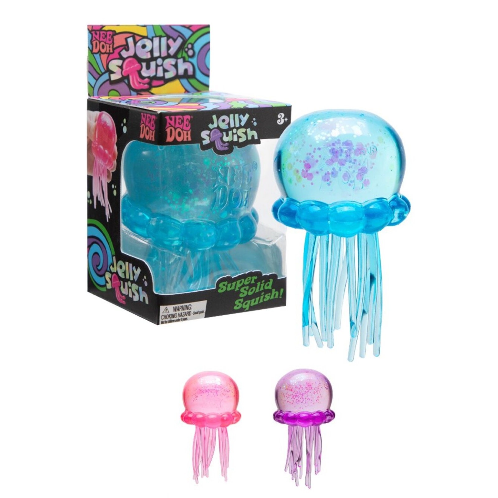 NeeDoh Jelly Squish – BLUE – Super Solid Squish Sensory Fidget Toy – NIB!