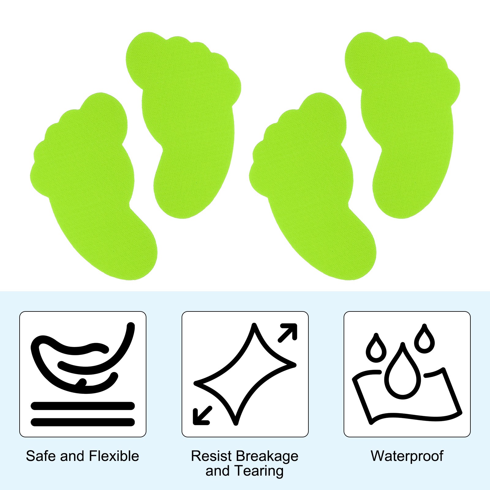 36 Pairs Foot Shaped Carpet Markers, Nylon Floor Spots Markers, Light Green