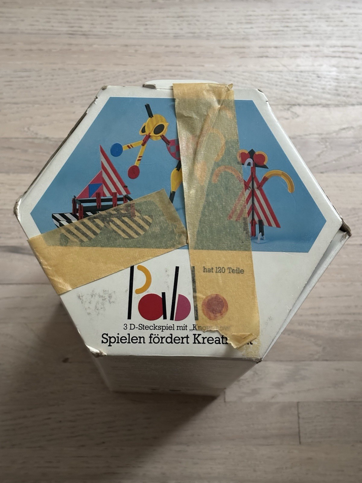 Vintage Pablo Picasso 3D Stick Game German Construction Set Rare in Original Box
