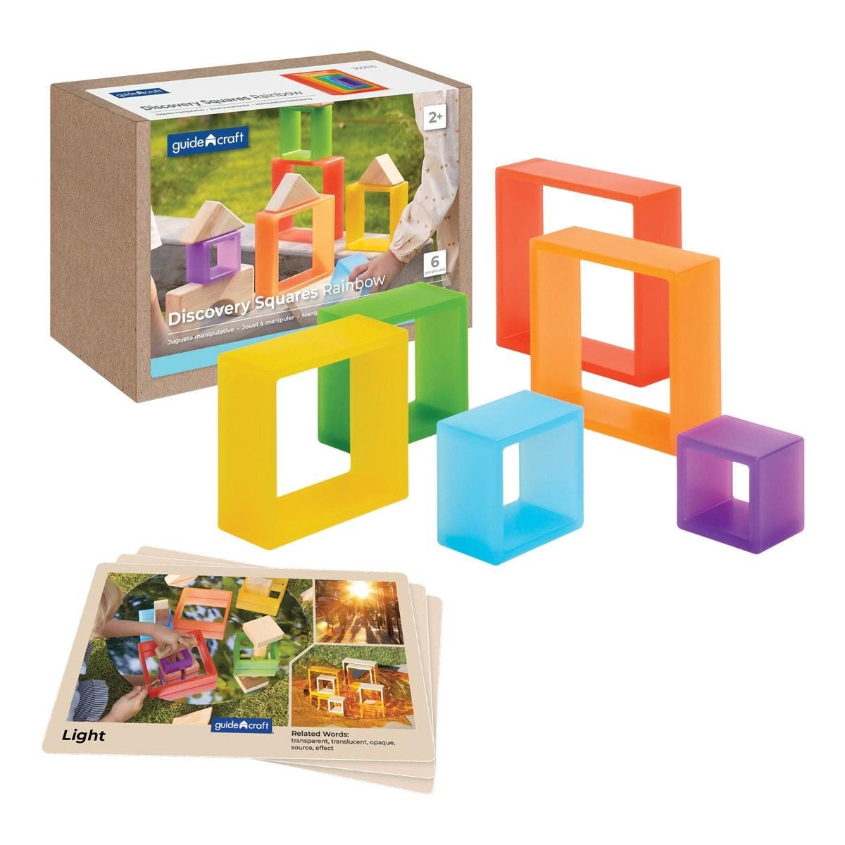 Kaplan Early Learning Discovery Squares – Rainbow – 6 Pieces