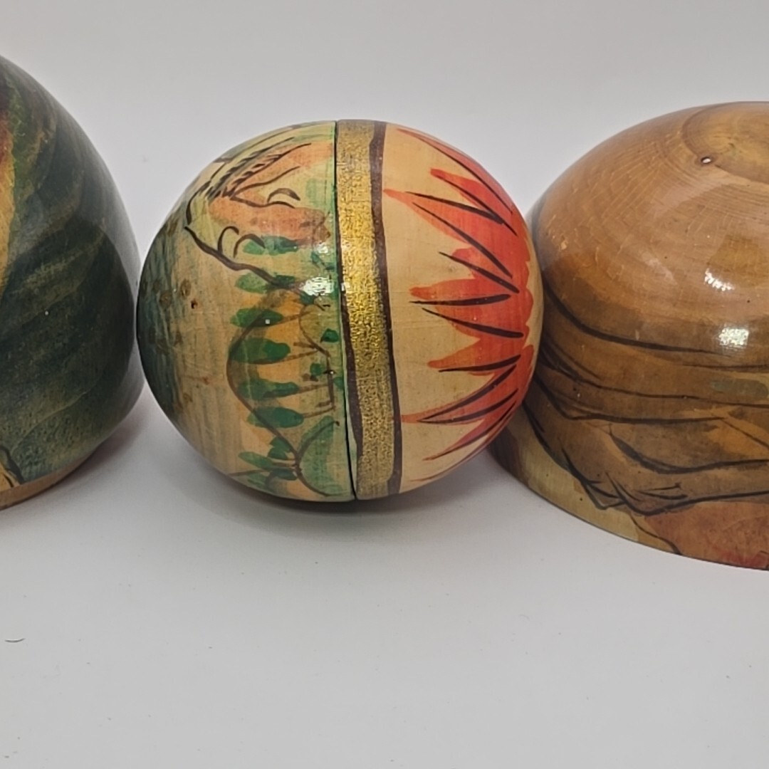 Nesting Globe Ball Sphere Earth Volcano Water Sky Birds Man Woman Creation 3″