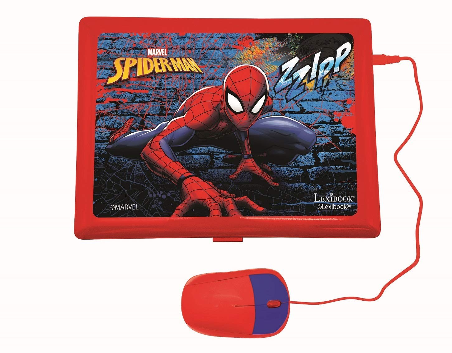 LEXiBOOK Spider-Man – Educational and 24 x 18 x 3.6 inches, Red/Blue