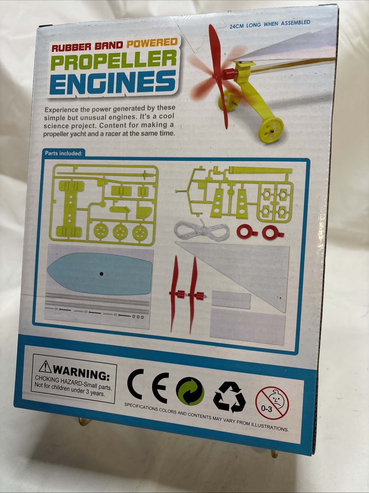 Rubber Band Powered Propeller Engines DIY Kit Educational Learning Boat Jet Car
