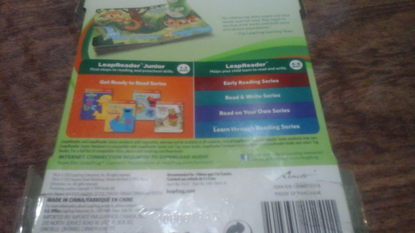 Leap Frog Leap Reader Junior Toddler Early Science Animals Around the World Book
