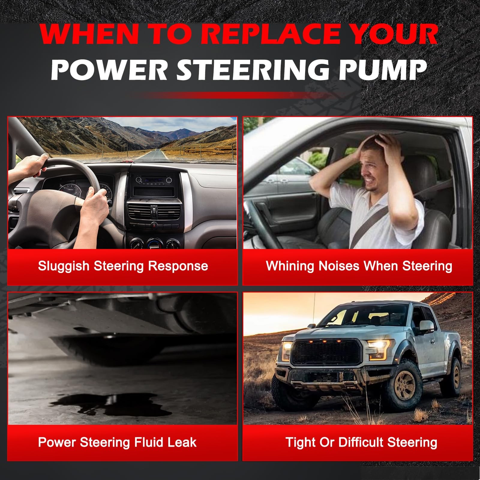 Autodevil 20-324 Power Steering Pump Fit for Escape 2005-2007 2.3L L4, for Tr…