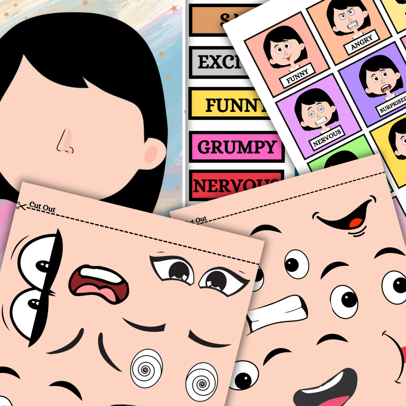 Printable Emotions & Feelings Matching Activity | Digital Download