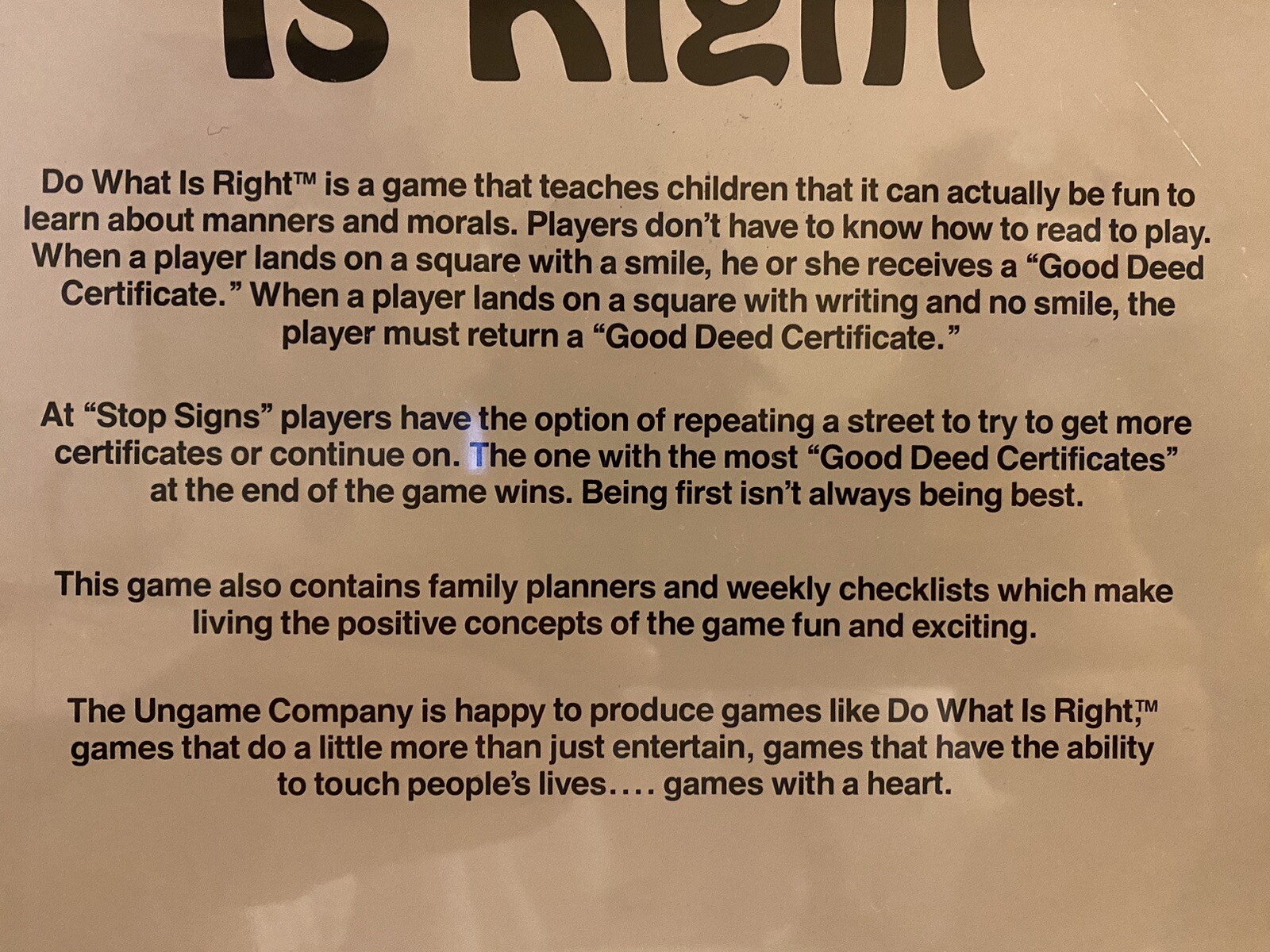 Do What Is Right a fun way to teach manners and morals 1570 (1985) Ungame Co.
