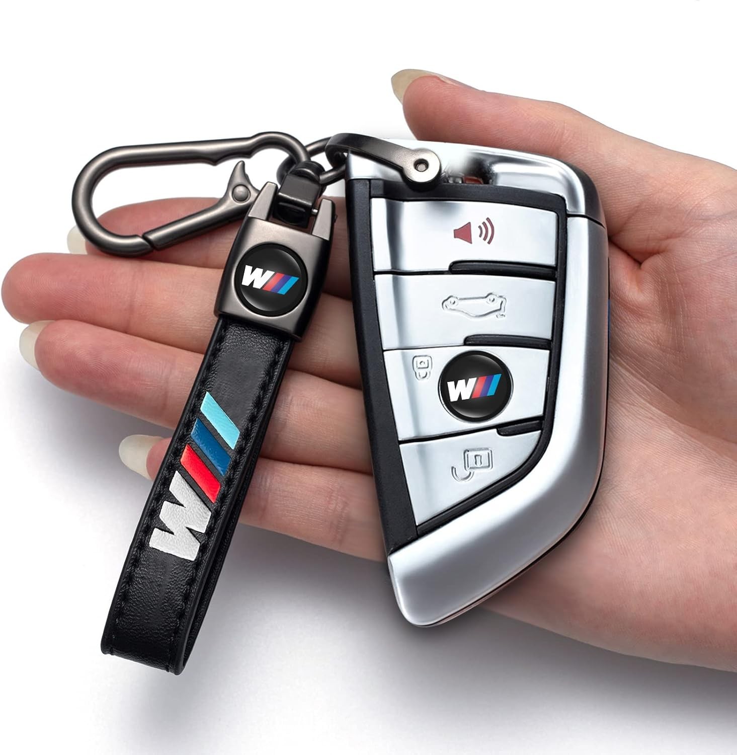 BMW M Keyring and Valve Cap Combo Black