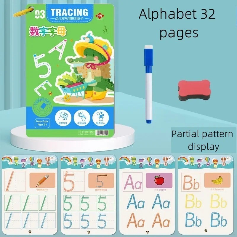 Children Magical Tracing Workbook Montessori Learning Educational for Kids