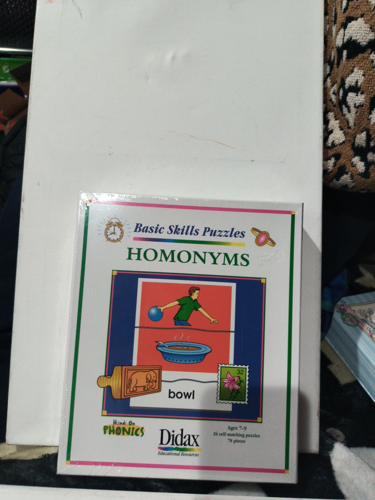 Basic Skills Homonyms Self-Matching Puzzles Didax Hands On Phonics NEW Sealed