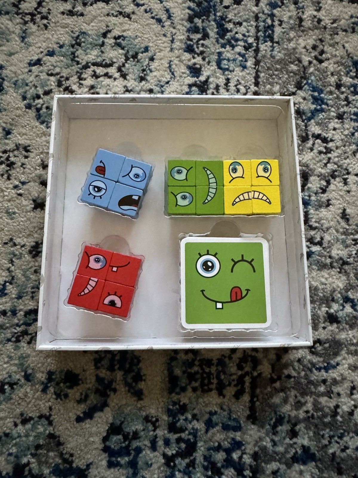Face Change Rubik’s Cube Toy Wooden Block Kids 36+ Mo Learning Game EUC 3 Year+