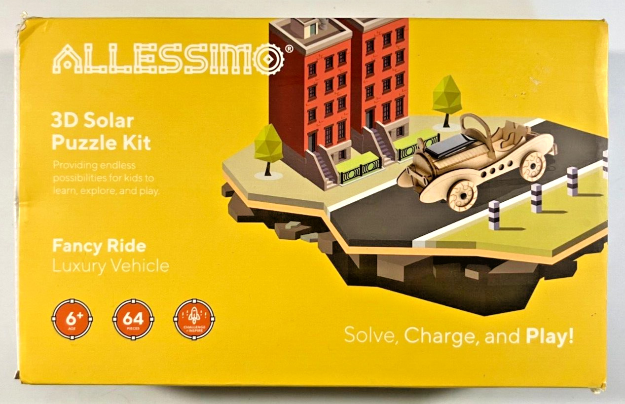 Allessimo 3D Solar Puzzle Kit – Fancy Ride Luxury Vehicle Model Kit Complete EX!