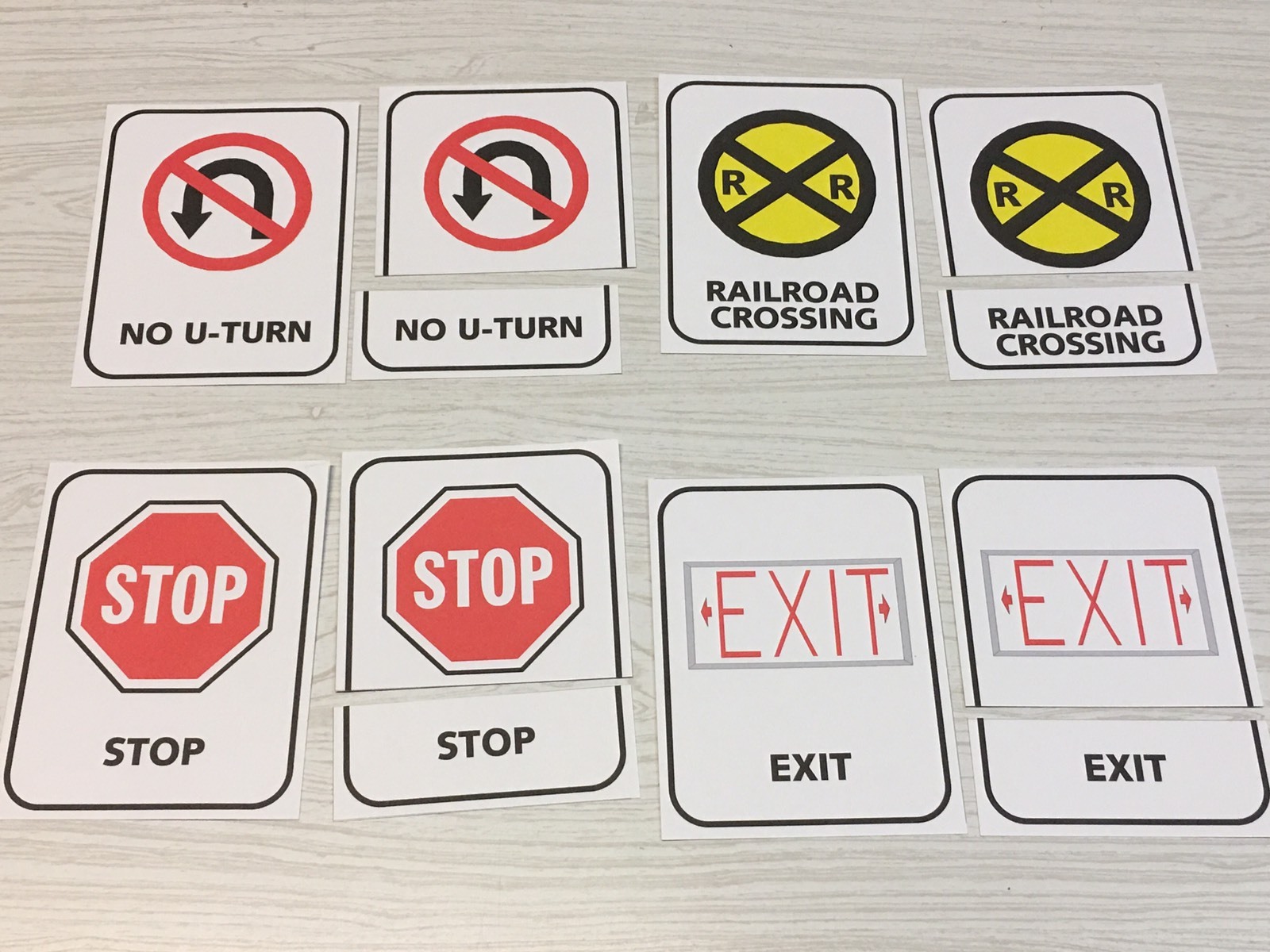 Signs & Symbols – Cards for Learning Center – Three Part Card set – Montessori