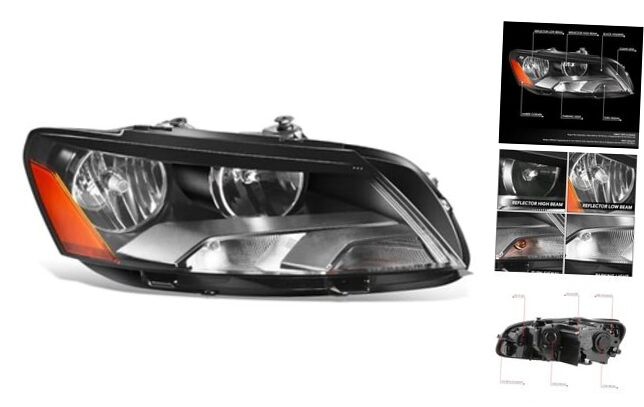 Passenger Side (Right) Headlight Assembly Compatible With Passat 2012-2015,