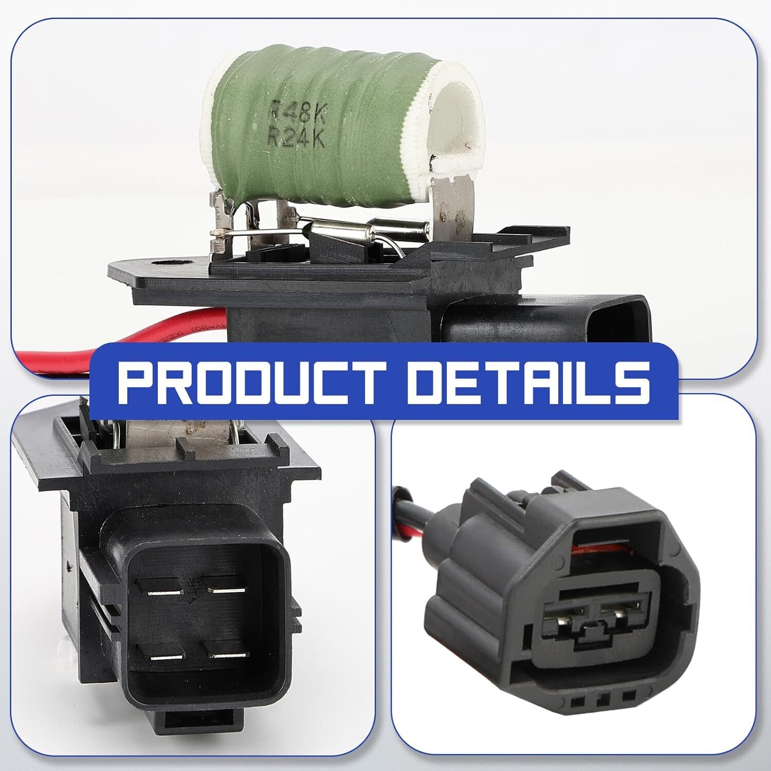 25881844 Engine Cooling Fan Resistor for 2009-2014 Cadillac CTS SRX STS Radiator