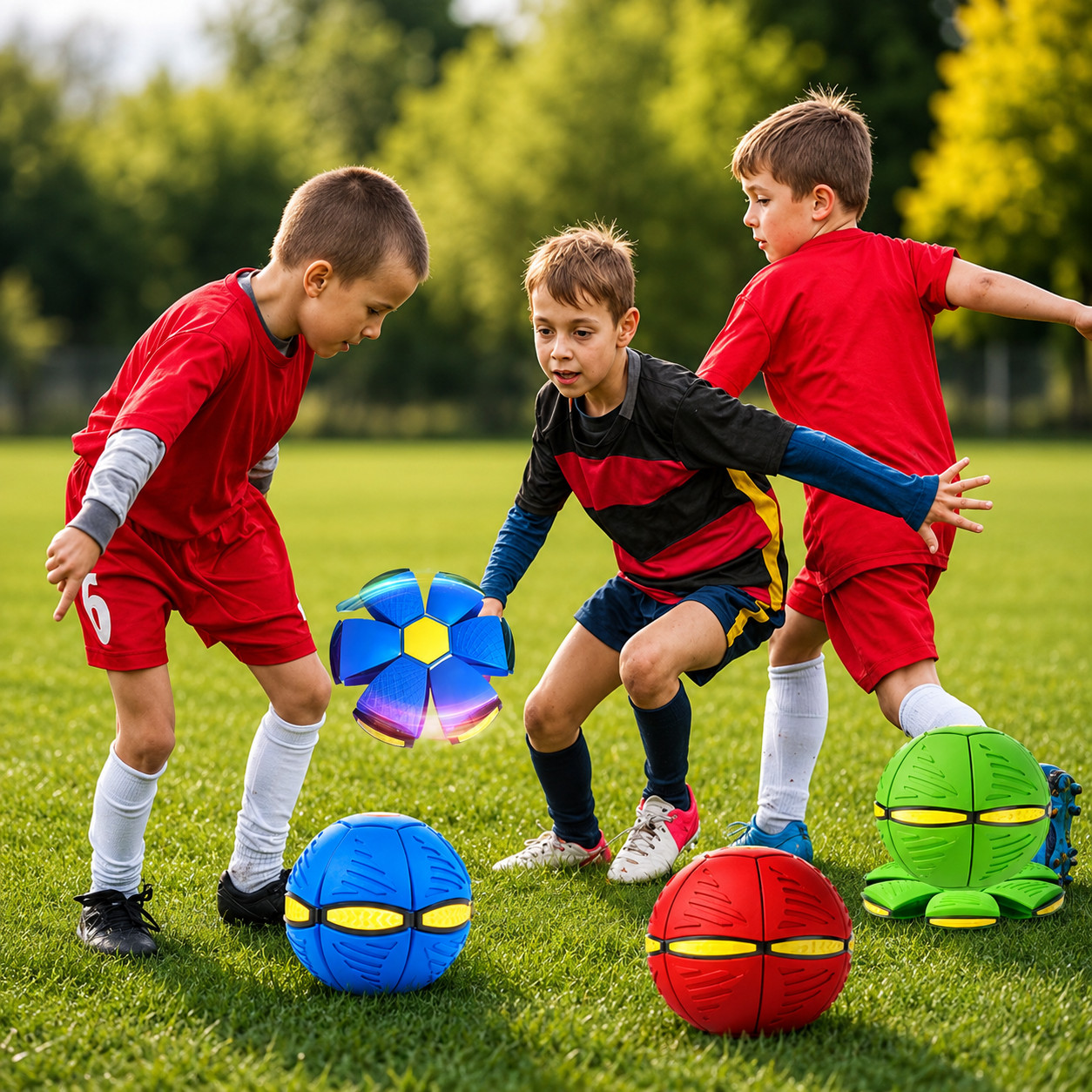 Flying Saucer Ball Outdoor Parent Children Toy Foot Magic Deformation Foot Press