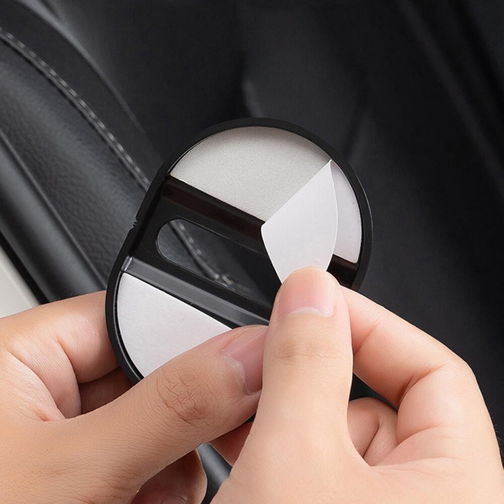 4x Black Carbon Fiber Plastic Car Door Lock Protective Cover Trim Accessories