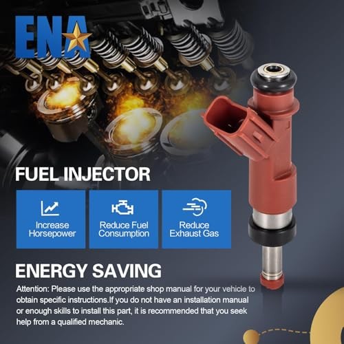 ENA Set of 6 Fuel Injector Compatible with Toyota Lexus Sienna Avalon Highlander
