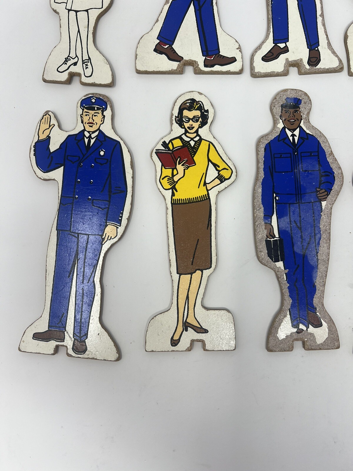 Vintage Judy Wooden Story Lot of 11 Community Workers Educational 60s