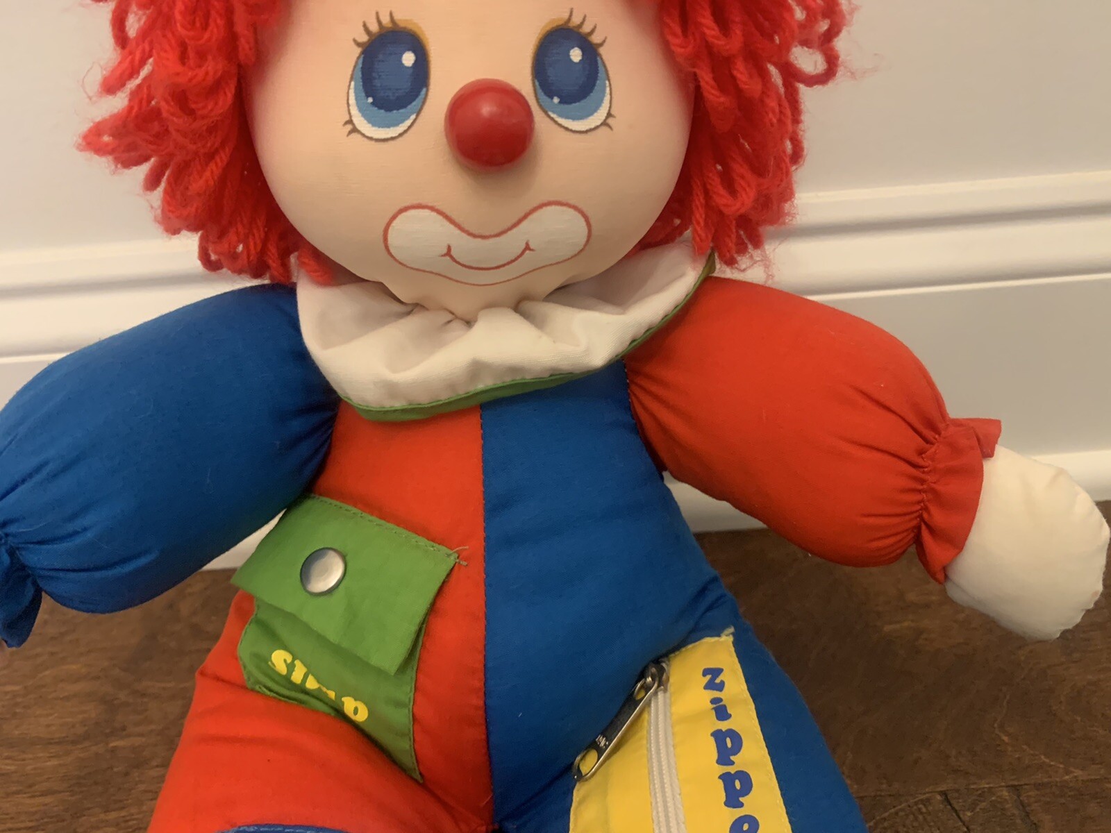 Vintage 1983 American Greetings Amtoy Doll 16” Learn to Dress Clown EUC Vtg 80s
