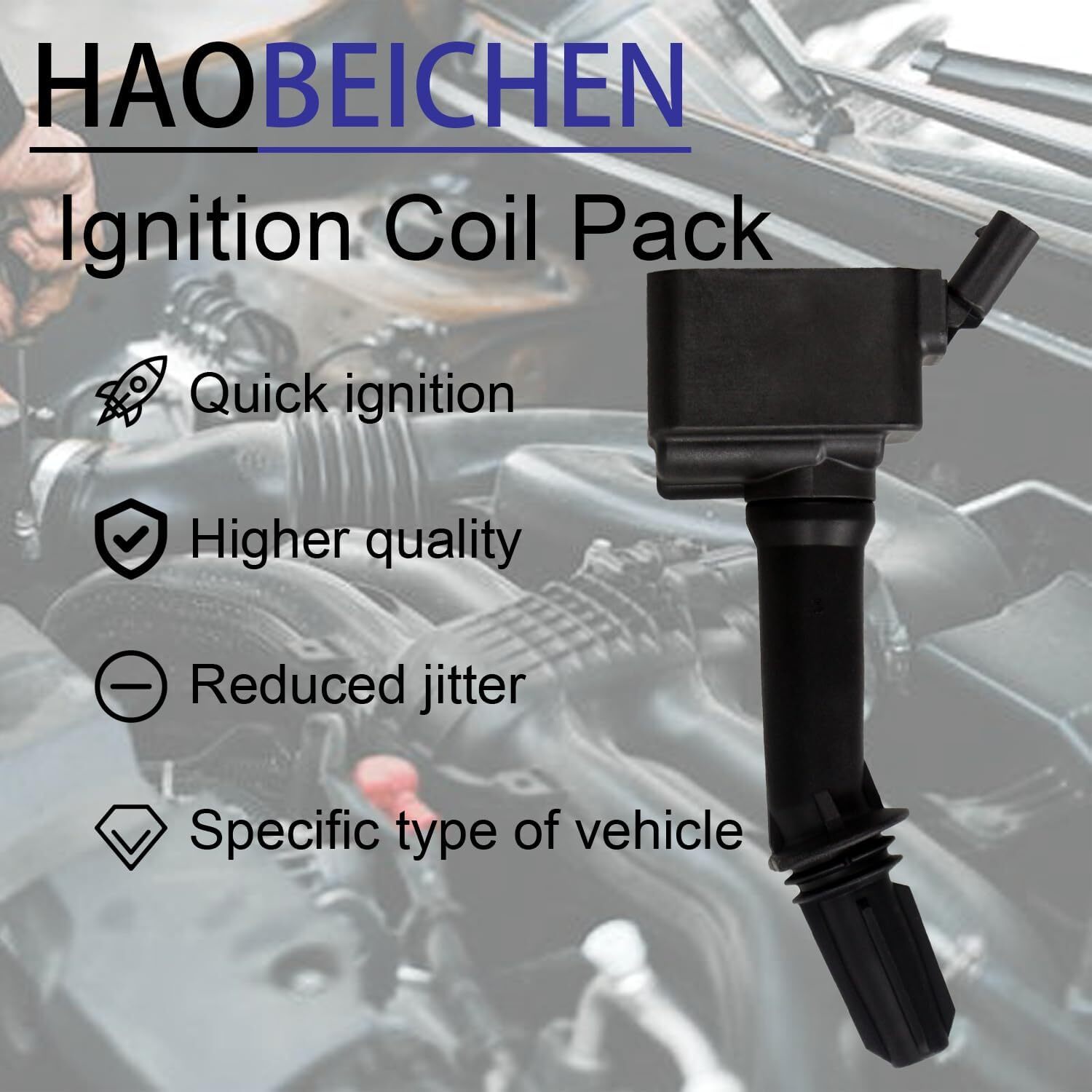 Ignition Coil Pack Set of 4 Compatible with Buick Encore Chevy Cruze Equinox