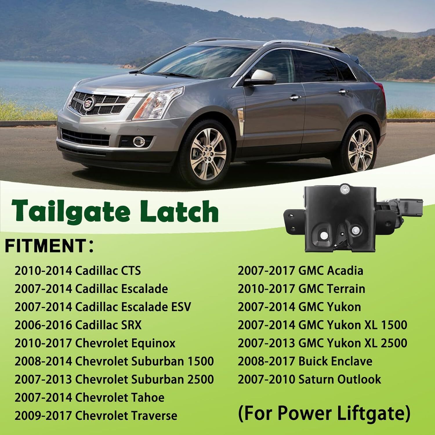 931-107 Trunk Tailgate Latch Actuator with 6 Pins Power Liftgate Rear Hatch Door