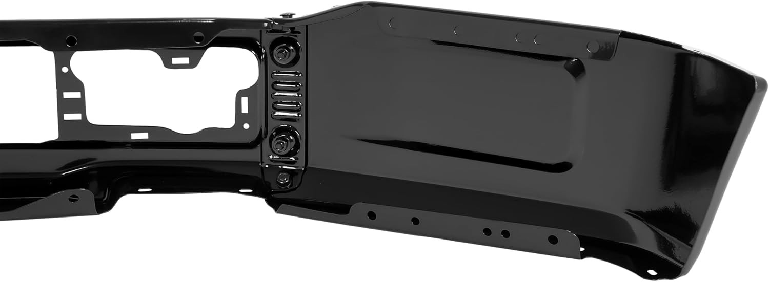 18-20 Ford F150 Front Bumper Face Bar w/ Fog Light Hole Impact Bar Black Steel