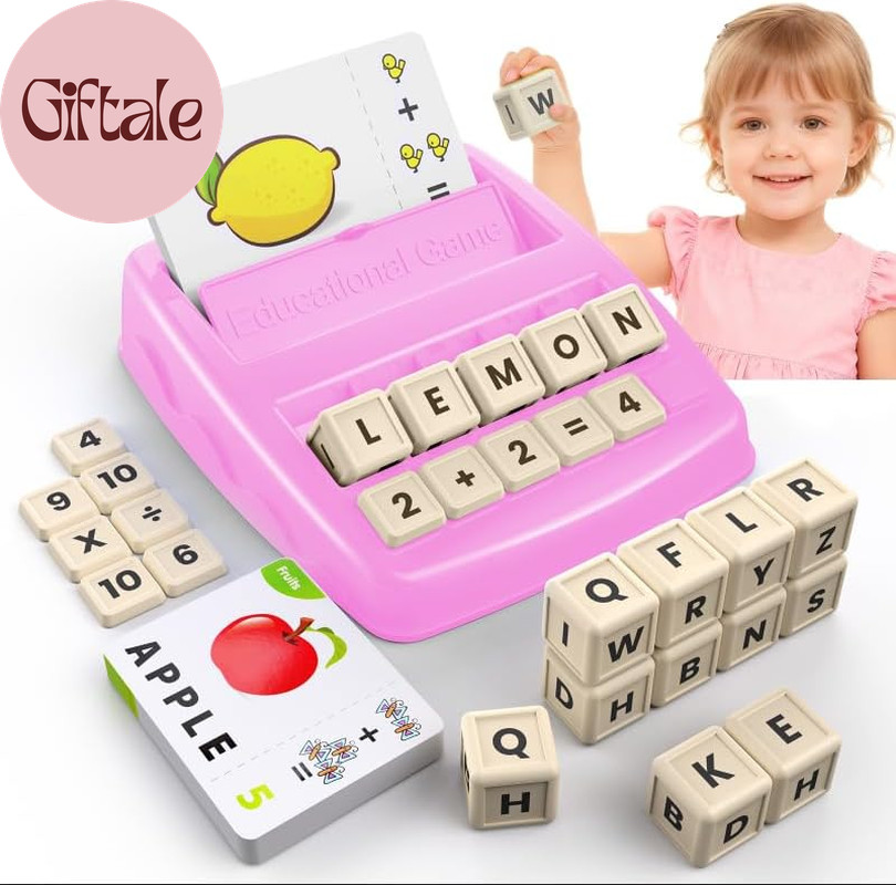 Educational Toys for Kids Ages 3-8, Matching Letter Spelling Game ABC Learning,