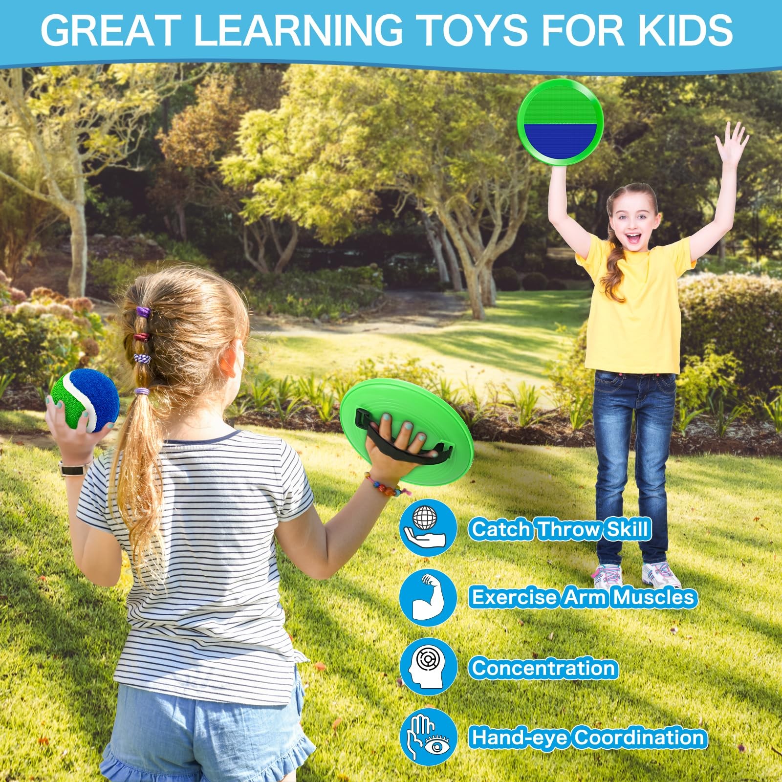 Outdoor Toys for Kids Ages 4-8, Outside Game 3 4 5 6 7 8-12 Small, Green