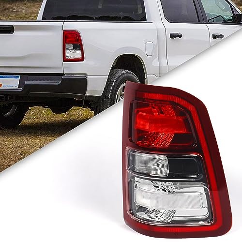 Halogen Tail Lights Assembly Compatible with Dodge Ram 1500 Black RH Passenger