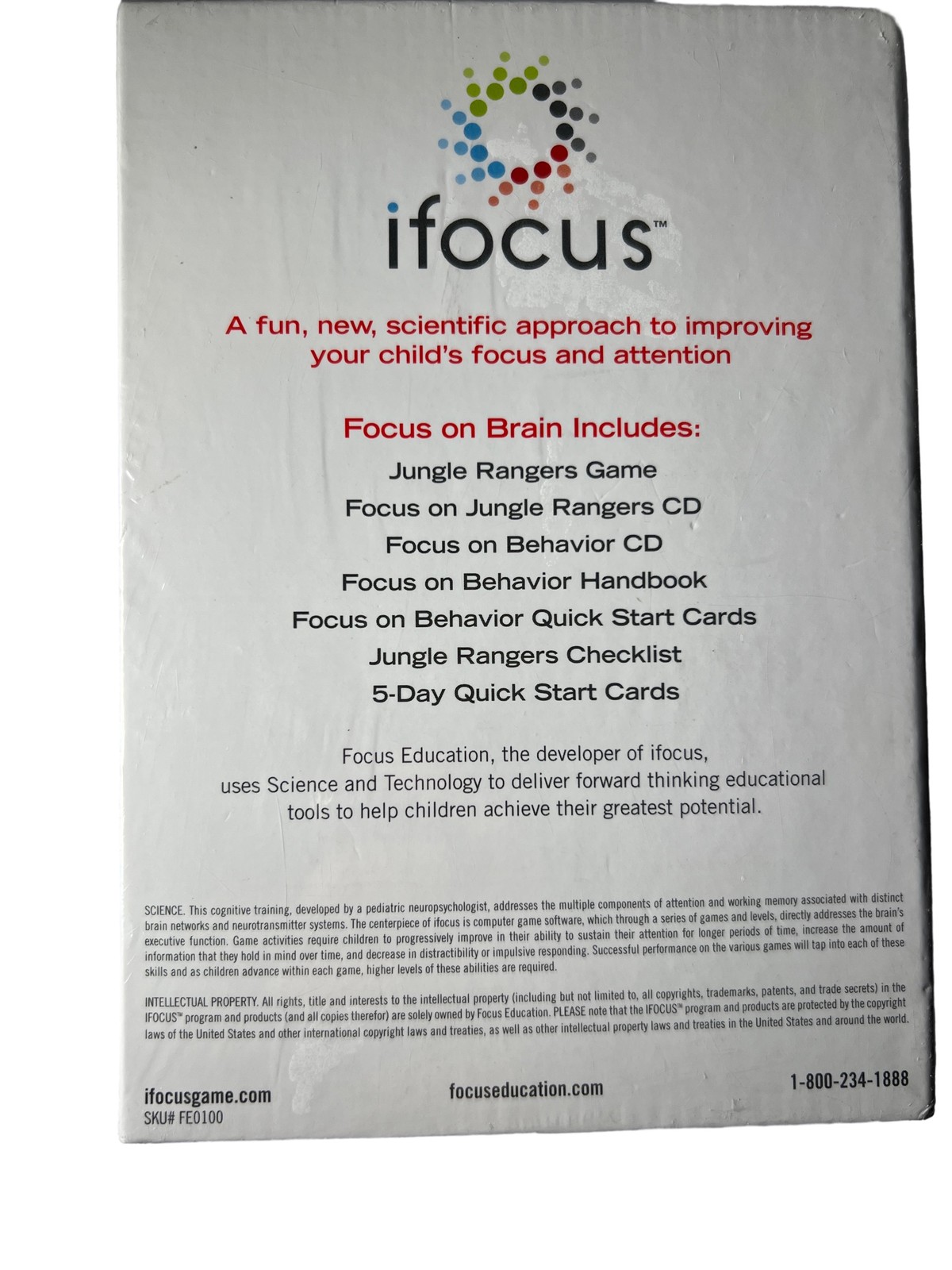 ifocus Focus on Brain Educational Game System in box