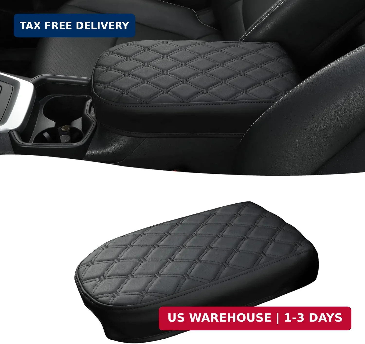 GIANT PANDA Custom Fit Car Center Console Armrest Cover for Toyota RAV4 2019 202