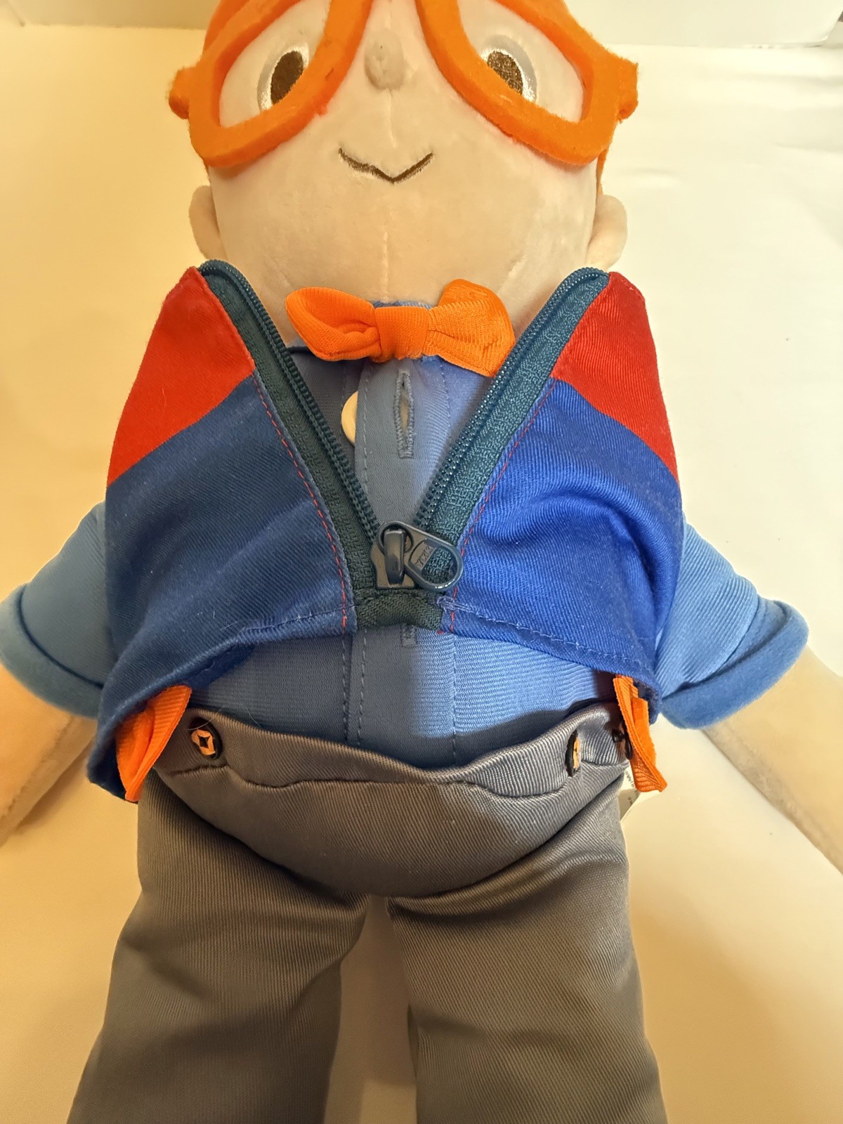 20” Talking Blippi Get Ready and Play Plush Doll Dress Up with Sounds Toy -video