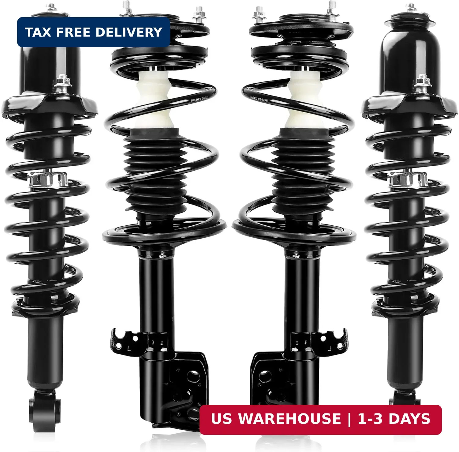 Front and Rear 4 PCS Strut Assembly Compatible with 2009-2013 Corolla, Shock Abs
