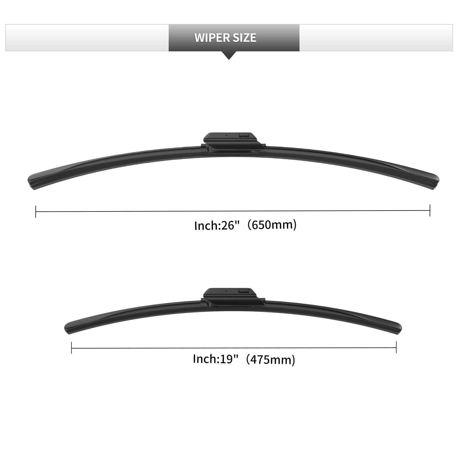 2 Pcs Front Windshield Wiper Blades for Audi A3 2022-2025, A Pair of Front Wi…