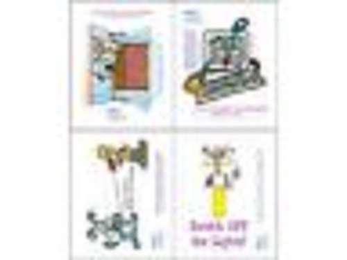 3 Rolls Fun Water & Energy Vinyl Cling 300 stickers- 12 scenes Characters