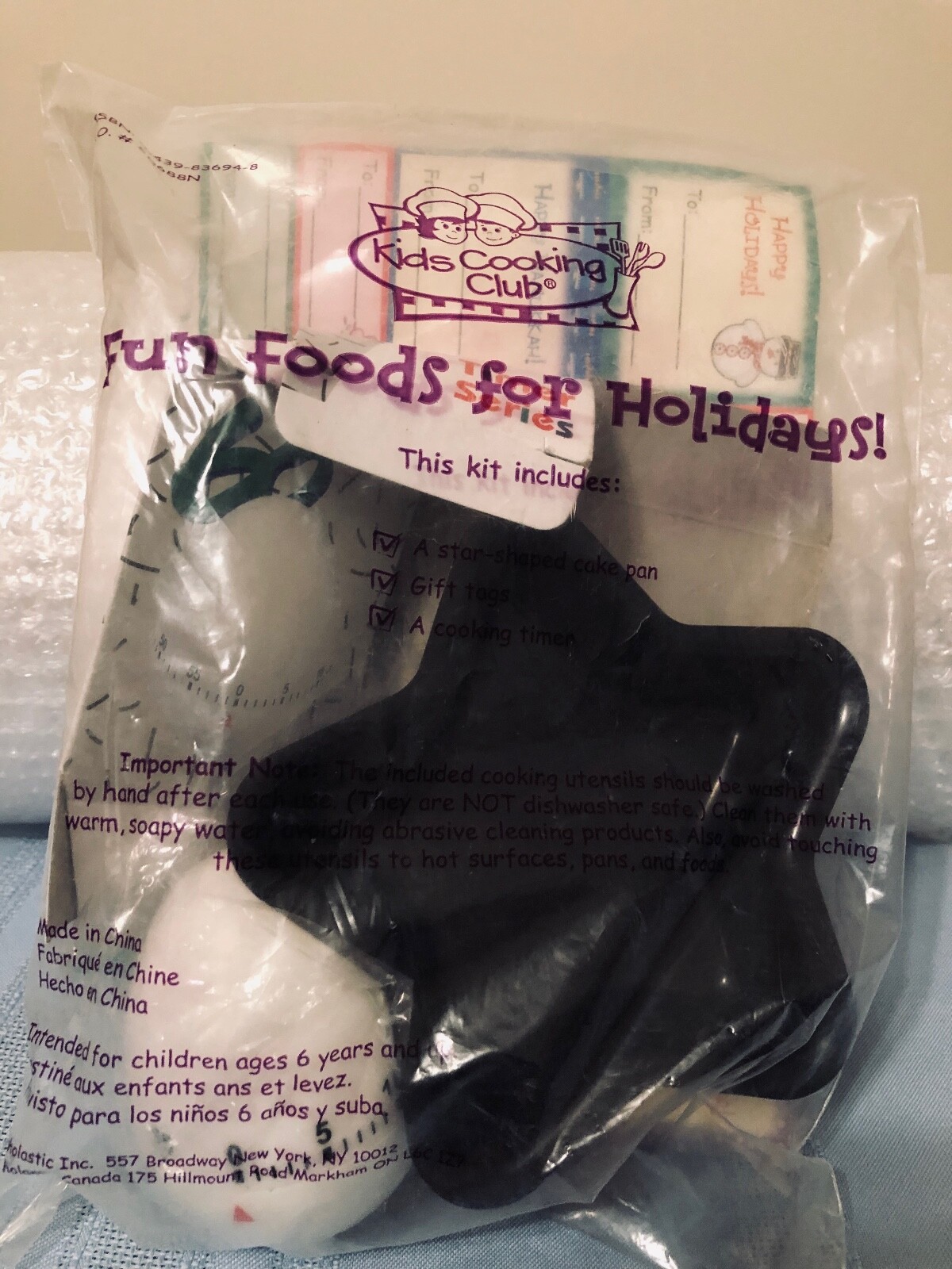 *NIP* Kids Cooking Club – Fun Foods for Holidays! Cake Pan/Timer/Gift Tags