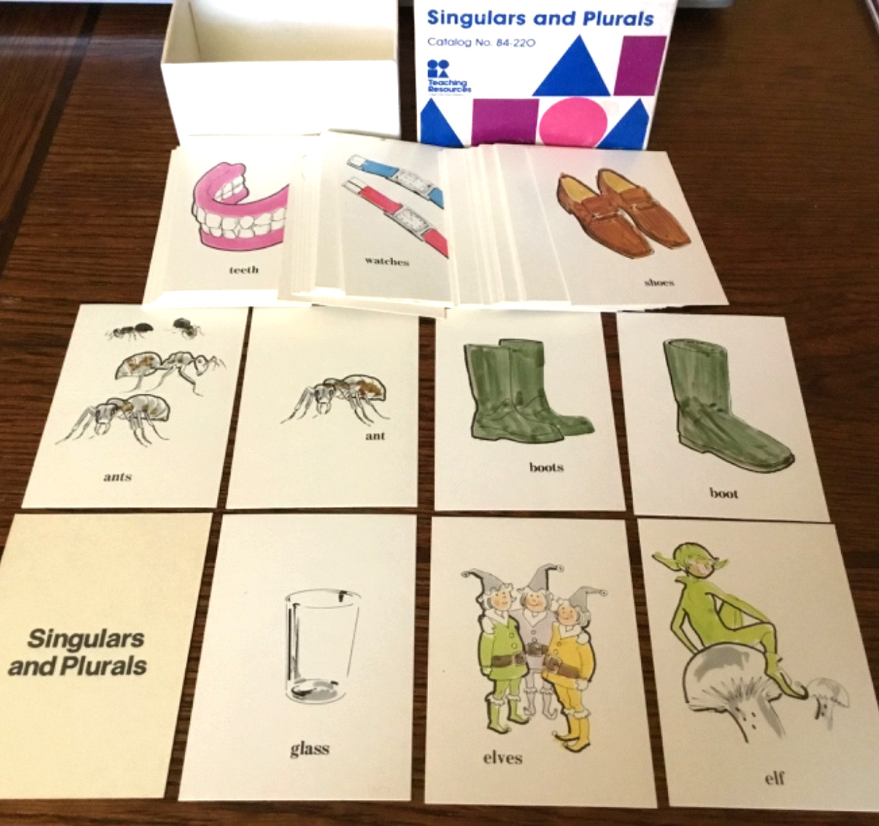 Teaching Resources Singulars and Plurals Flash Cards 1977 Catalog No. 84-220