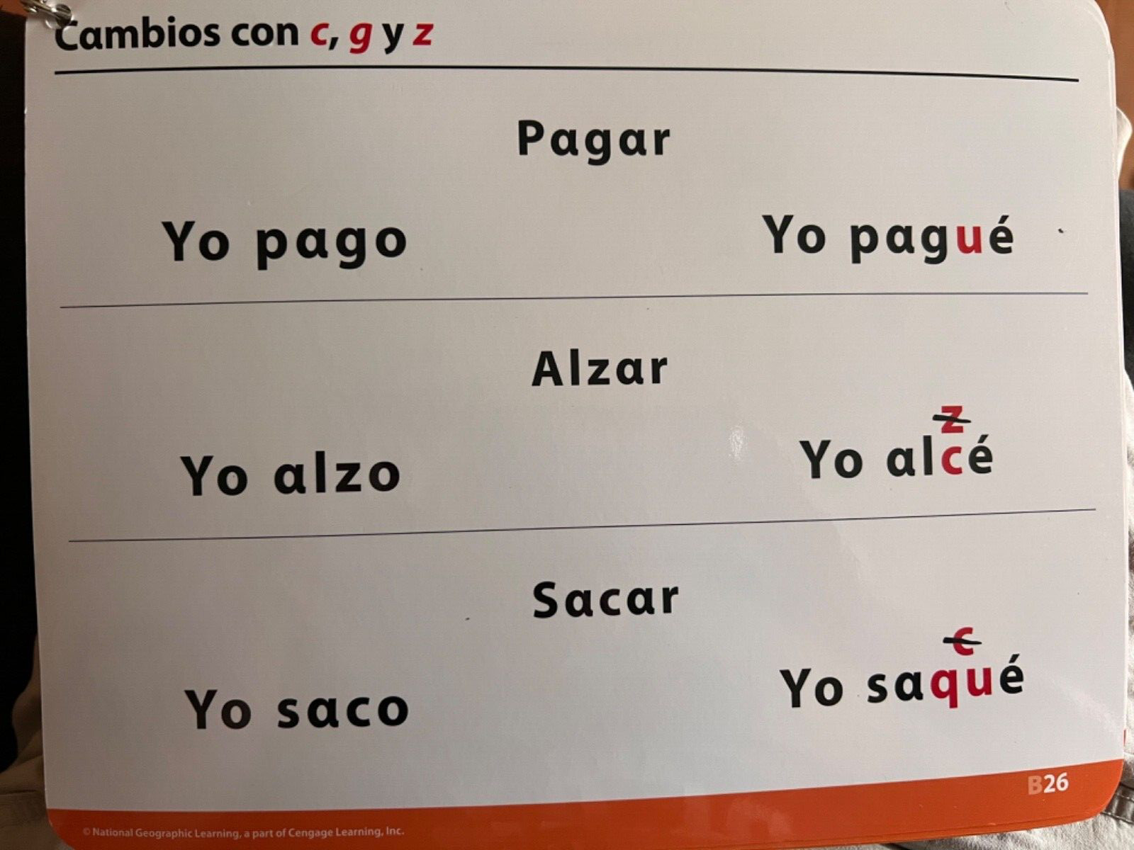 National Geographic Spanish FlashcardsCard-Used