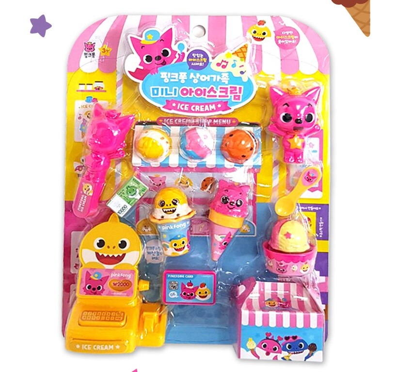 Pinkfong Baby Shark Family Mini Icecream Shop Role Pretend Play Korean Animation