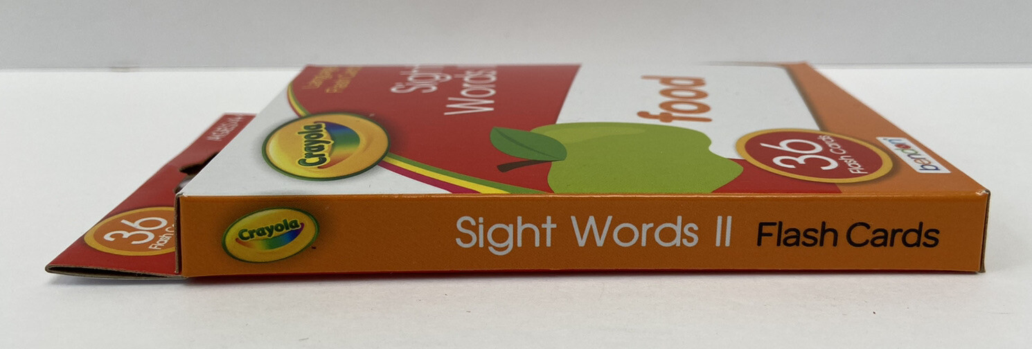 NEW Crayola Sight Words II Language Flash Cards Includes 36 Cards Ages 4+