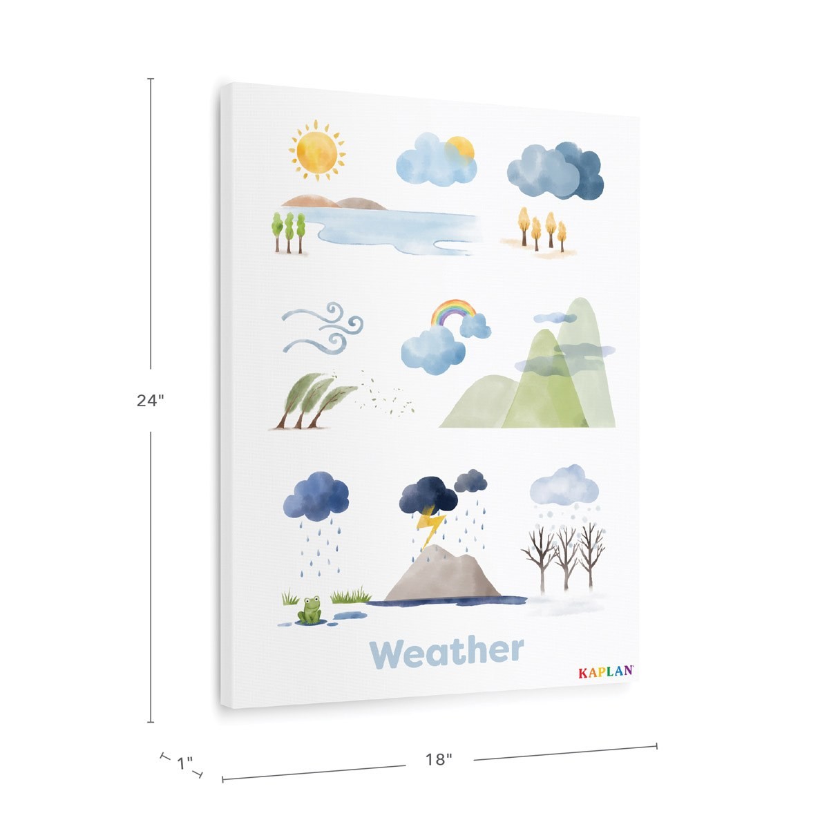 Kaplan Early Learning Weather Giclee18″ x 24″ Wall Print
