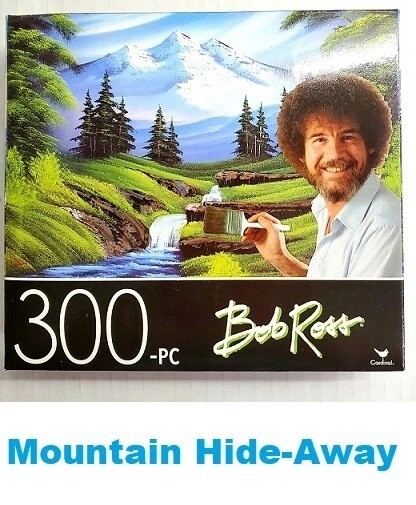 BOB ROSS 300PC PUZZLE JIGSAW PAINTING SCENIC MOUNTAINS WATERFALLS FOREST