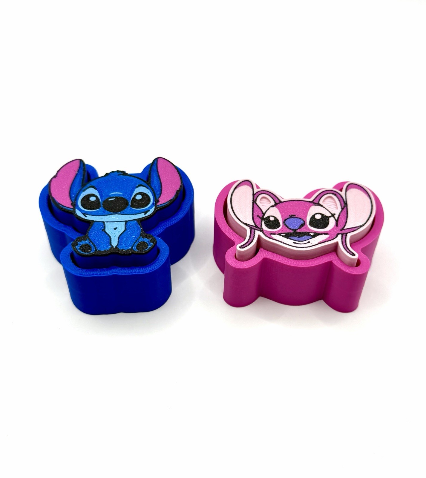 Stitch And Angel Inspired Fidget Clicker Set 3D Printed | Cute Sensory