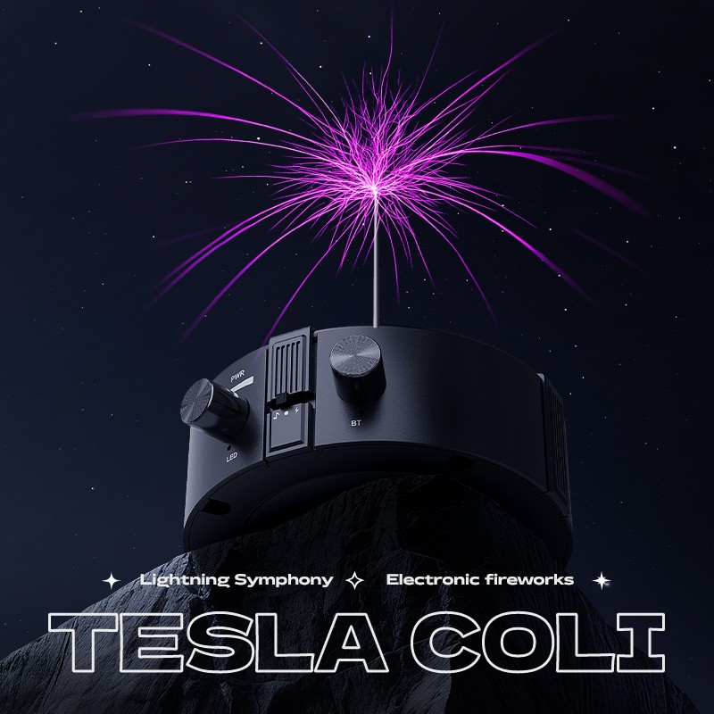 Tesla Coil Bluetooth Music Box Arc Generator Artificial Lightning Touchable